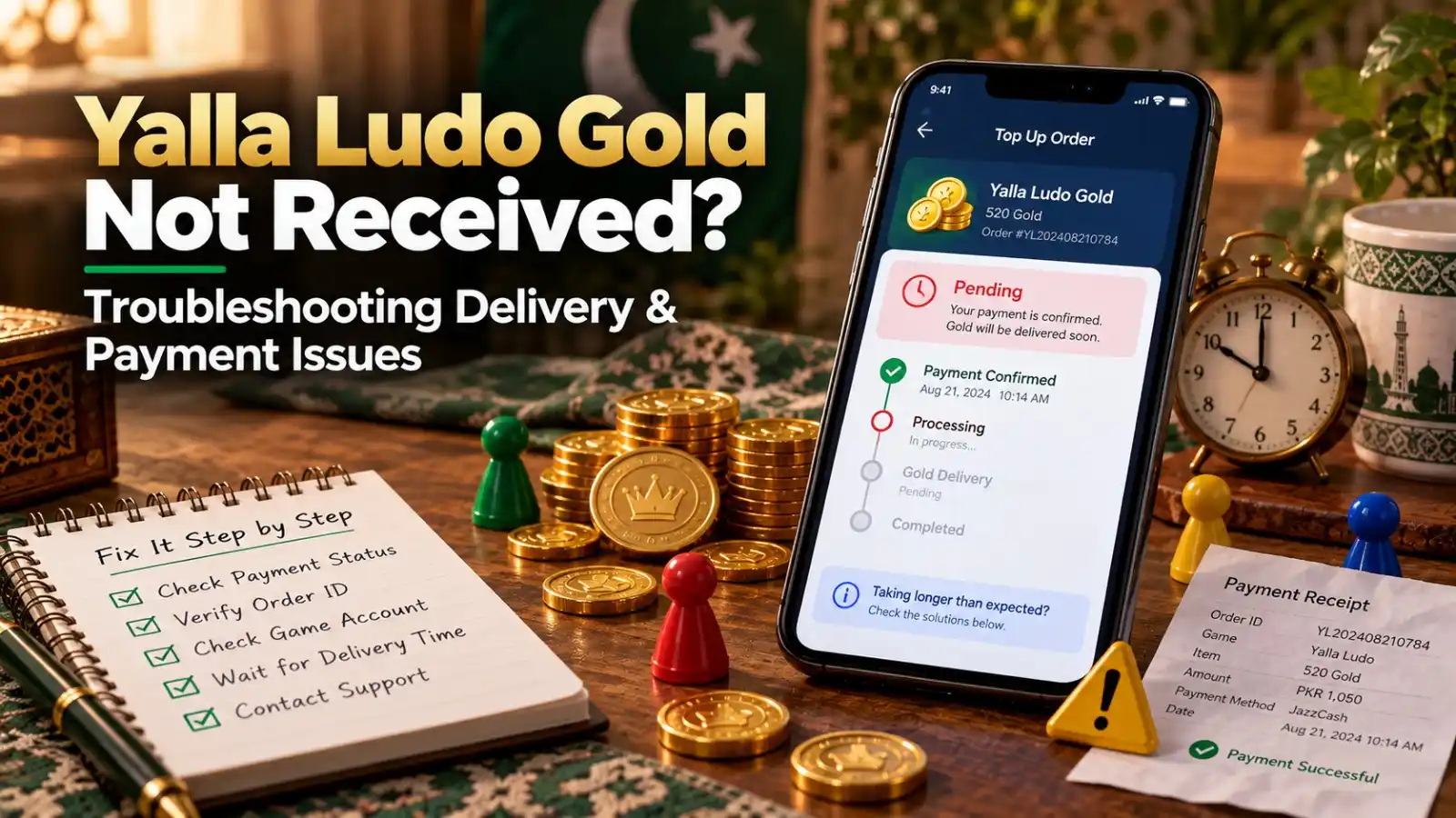 Yalla Ludo Gold Not Received? Troubleshooting Delivery & Payment Issues