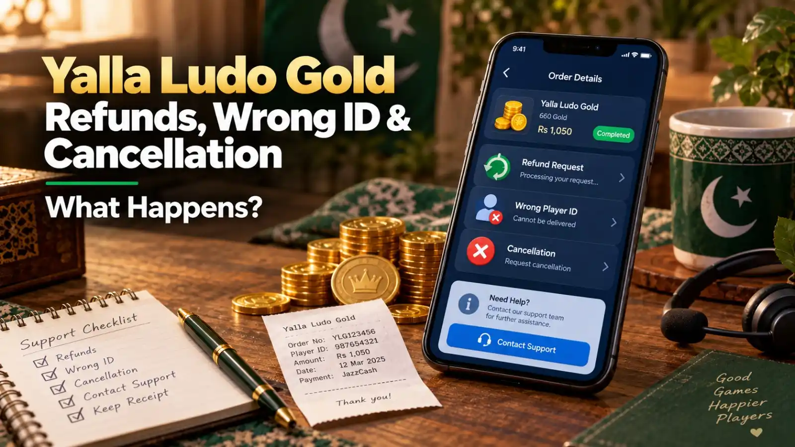 Yalla Ludo Gold Refunds, Wrong ID & Cancellation | What Happens?