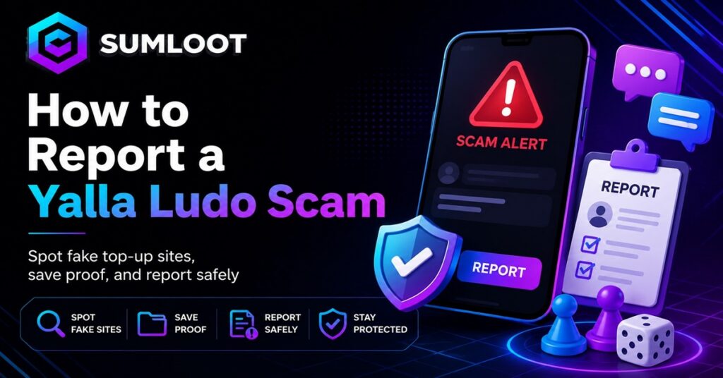 How to report Yalla Ludo scam activity, save evidence before the seller or page disappears